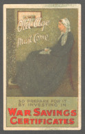 Old Age Must Come - UK Britain - WAR Loan Savings Save - MONEY -  WW1 Charity LABEL CINDERELLA VIGNETTE - MH - Prima Guerra Mondiale