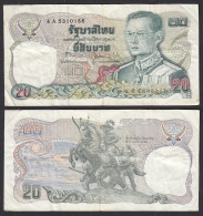 Thailand/Siam 20 Bath 1981 Pick 88 Sig.62 VF- (3-) King RAMA IX    (32453 - Sonstige – Asien