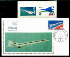 France - Angleterre - Concorde  2 Timbres Et 2 Docs . - Concorde