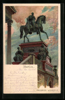 Künstler-AK Heinrich Kley: Berlin, Blick Auf Das Friedrich Wilhelm IV. Denkmal  - Kley