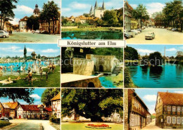 73839740 Koenigslutter Elm Ortspartien Schwimmbad Kirche Park Fachwerkhaeuser Ko - Koenigslutter