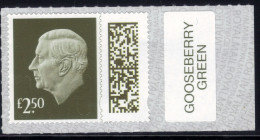 GB 2024 KC 3rd £2.50 Gooseberry Green Machin Umm SG V5026 ( H61 ) - Unused Stamps