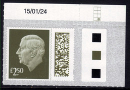 GB 2024 KC 3rd £2.50 Gooseberry Green Machin Umm SG V5026 ( G1371 ) - Unused Stamps