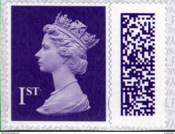GB 2022 QE2 1st Purple Barcode Machin SG V4507 MFIL Umm ( G219 ) - Unused Stamps