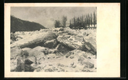 AK Esslingen A. N., Neckar-Eisgang Im Februar 1929  - Overstromingen