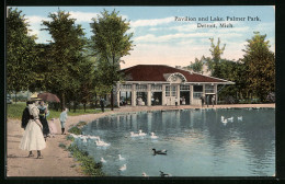 AK Detroit, MI, Pavilion And Lake, Palmer Park  - Detroit