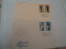 GERMANY    DDR   2  COVER 1986     POSTAL UNIFORMS OF 1850 - Altri & Non Classificati