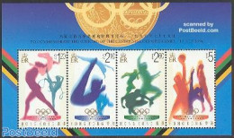 Hong Kong 1996 Olympic Games Atlanta S/s, Mint NH, Sport - Basketball - Gymnastics - Olympic Games - Unused Stamps