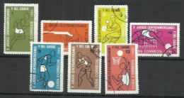 9505-SERIE COMPLETA CUBA 1966 Nº 996/1002 DEPORTES  Juegos Panamericanos  Y DEL CARIBE - Usati