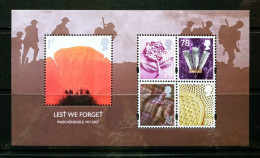 INGLATERRA - IVERT 2963.... H.B. Nº52 NUEVOS ** EN MEMORIA VICTIMAS BATALLA PASSCHENDAELE - Blocks & Miniature Sheets