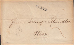 Ungarn Vorphilatelie Brief Zweizeiler PESTH Vom 3.12.1845 Nach WIEN 5.12. - ...-1867 Voorfilatelie