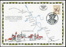 1978 Gedenkblatt 1/1990 Internationale Postverbindungen, ESSt INNSBRUCK 12.1.90 - Autres & Non Classés