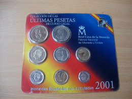 Set Monétaire Espagne 2001 - Ongebruikte Sets & Proefsets