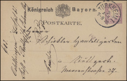 Bayern P 18 Wappen 5 Pf. Lila Ohne WZ, Einkreisstempel TÜRKHEIM 5.4.83 - Postal  Stationery
