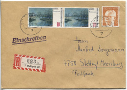 Berlin # 432,423 (2x) Heinemann Einschreibebrief Stuttgart 15.3.73 > Stetten - Covers & Documents