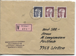 Berlin # 433 (2x) + BRD #690 Heinemann Wertbrief Stuttgart 22.11.79 > Stetten - Covers & Documents