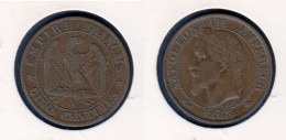 France  5 Centimes 1863 A, 5c - 5 Centimes