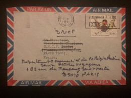 LETTRE Par Avion Pour La FRANCE TP INUIT 35 OBL.MEC.1 II 1981 - Lettres & Documents