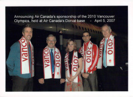 USA Internet Postcard 2010 Olympic Games Vancouver Posted 2007 W/Information About Air Canada's Sponsorship. Postal Weig - Inverno2010: Vancouver