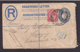 Johannisburg Südafrika Ganzsache Plus ZuF Registered Letter Leipzig - Covers & Documents