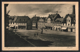 AK Burgstädt / Sachsen, Partie Am Brühl Mit Ladengeschäften  - Burgstaedt