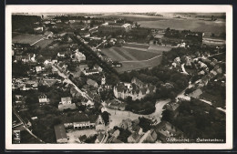 AK Wermsdorf, Panorama Mit Hubertusburg Aus Der Luft Gesehen  - Wermsdorf