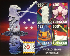 Curaçao 2015 Singapore Stamp Exhibition Minisheet MNH - Curazao, Antillas Holandesas, Aruba