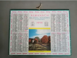 Calendrier Almanach Des Postes Télégraphes Téléphones 1959 - Grand Format : 1941-60