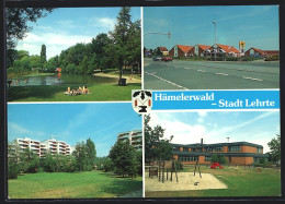 AK Lehrte-Hämelerwald, Hochhäuser, Strassenpartie Mit Grossmarkt, Spielplatz  - Lehrte