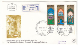 Israël - Lettre Recom De 1974 - Oblit Jerusalem - Nouvel An - Synagogue - Briefe U. Dokumente