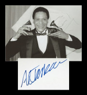 Al Jarreau (1940-2017) - Rare In Person Signed Album Page + Photo - Paris 1987 - Cantanti E Musicisti