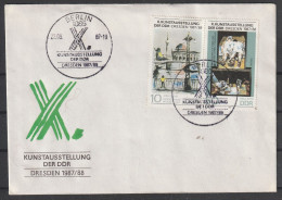 DDR: 1987, FDC Sonderumschlag In MiF, KUNSTAUSSTELLUNG DER DDR DRESDEN.  ESoStpl. BERLIN - 1981-1990