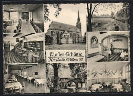 AK Karthaus Bei Dülmen, Gasthaus Kloster-Schänke Th. Noll, Kirche  - Duelmen