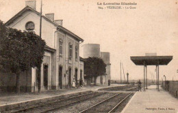 4V5Jm  54 Vezelise La Gare Cachet Au Verso - Vezelise