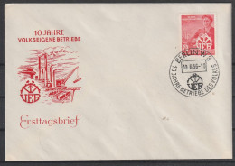 DDR: 1956, FDC Blanko Sonderumschlag In EF, 10 JAHRE VOLKSEIGENE BETRIEBE.  EStpl. BERLIN - 1950-1970