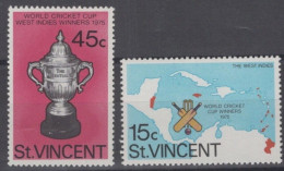 ZAYIX St. Vincent 470-471 MLH World Cricket Championship 1975 071022S29 - St.Vincent (...-1979)