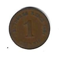 *empire 1 Pfennig 1891 A Km 10    Fr+ - 1 Pfennig