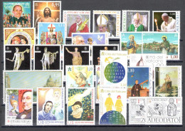 2018 Vaticano, Annata Completa 28 Valori + 4 Foglietti +1 Libretto - MNH ** - Full Years