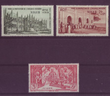 France Colonies - Niger - Aérien - 1942 - N° 6 à 8  (3 Valeurs) -  Traces De Charnières - Protection De L'enfance - 7858 - Oblitérés