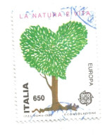 (REPUBBLICA ITALIANA) 1986, EUROPA UNITA, SALVAGUARDIA DELLA NATURA - Francobollo Usato - 1981-90: Usati