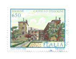 (REPUBBLICA ITALIANA) 1986, VILLE D'ITALIA, CASTELO DI ISSOGNE - Francobollo Usato - 1981-90: Usati