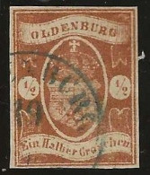 Oldenburg  .   Michel . 11 (2 Scans)   .   O    .  1861  .    Gestempelt - Oldenburg