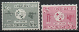 Birmanie Burma Année Internationale Des Télécommunications - I.T.U. 1965 XXX - Myanmar (Burma 1948-...)