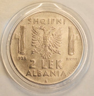 ALBANIA - 2 Lek 1939 R, KM# 32 (#5070) - Albania