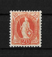 1894 - 1900 STEHENDE HELVETIA  Weisses Papier Kontrollzeichen Form B    ►SBK-66D* / CHF 200.-◄ - Nuovi