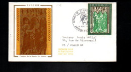 ANDORRE LETTRE FDC DE LABORATOIRE 1971 RETABLE - FDC