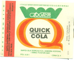 Poland - Old Label Quick Cola Czluchow - Limonades & Frisdranken