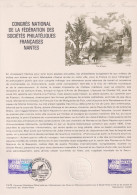1979 FRANCE Document De La Poste Congres Nantes N° 2048 - Documenten Van De Post