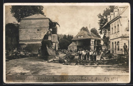 AK Berggiesshübel, Schäden Nach Dem Unwetter Im Juli 1927  - Inondations