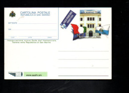 SAINT MARIN ENTIER CARTE NEUF AMBASSADE D'ITALIE A SAN MARINO 2006 - Enteros Postales